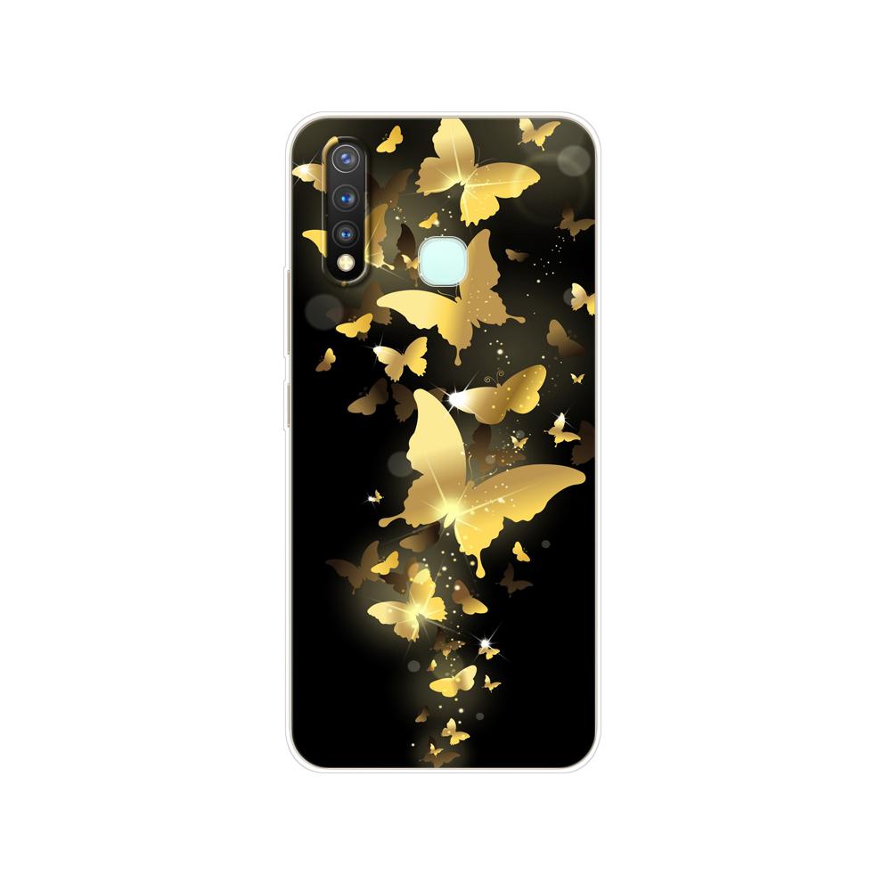 Чехол для Vivo Y19 6,53 дюйма, мягкий силиконовый чехол из ТПУ для Vivo Y19 Y 19 VivoY19, чехол для задней панели телефона, защитный бампер, сумка, чехол