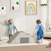 Climbing and Sliding Toy for Children, Promotes Motor Skills, Faux Leather, EPE Foam, 86x49x47 cm, Grey