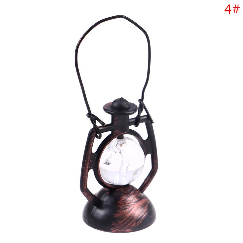 1Pcs 1:12 1:6 Miniature Retro Oil Lamp Lamp Lantern Dollhouse Accessories Toys