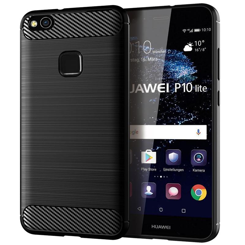 Для Huawei P10 Lite силиконовый чехол противоударный чехол для p10 lite мягкие чехлы для телефонов для P10lite чехол из углеродного волокна Coque Fundas