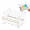 Tape cutter desktop cellophane stand masking stationery storage organization craft work use office beige