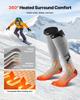 Heated Socks, 6000mAh Battery Powered, Rechargeable Heating Socks with 4 Heating Levels, Electric Heated Sock with APP Control for Men Women, Foot