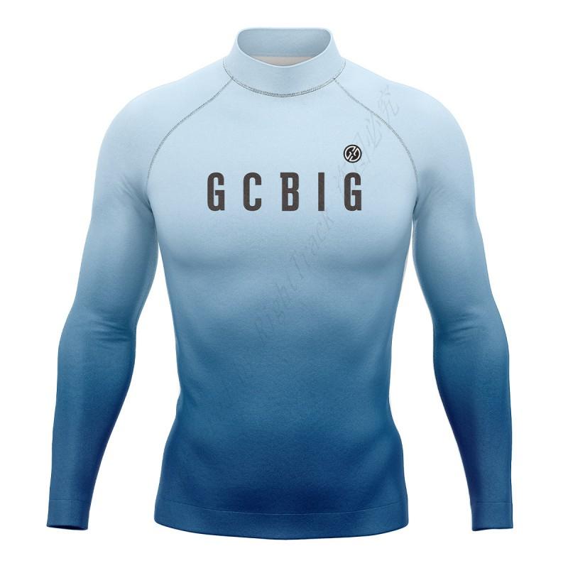 Mens UPF 50 Rash Guard Long Sleeve Swimwear Quick Dry Compression Surf Suit