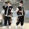 Children's Clothing Handsome Boys Spring Corduroy Zipper Long-sleeved Leisure Sports Two-piece Spring and Autumn Suit