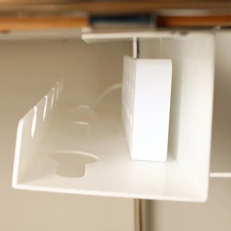 Under Desk Cable Management Cable Tray Under Desk With Clamp Power Strip Cord Holder No Drilling Sturdy Spacious Supplies