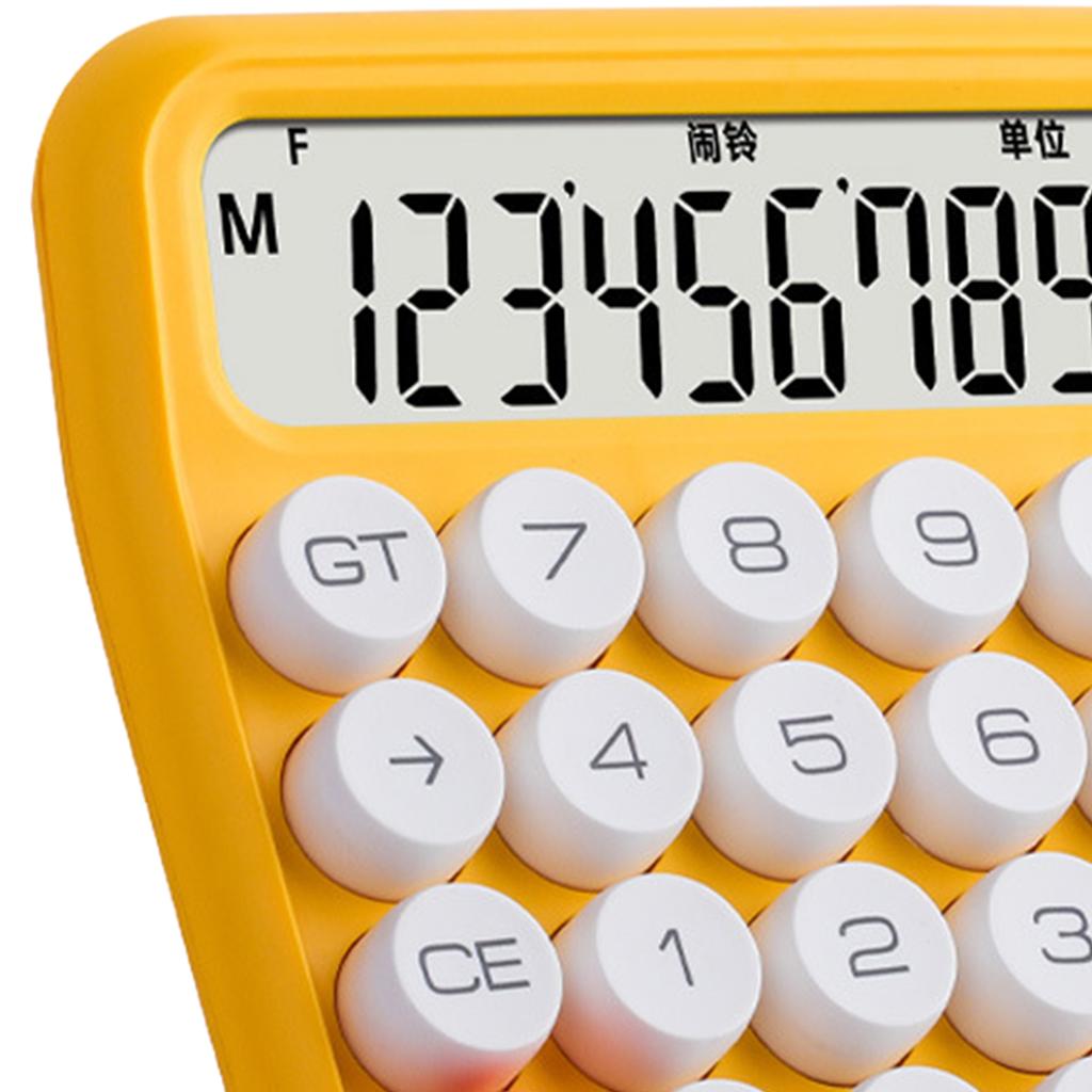 12 Digit Calculator Large LCD Display Big Button Standard Mechanical Switch Calculator for Office Sc