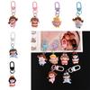 Брелок из мультяшной смолы, креативный маленький металлический брелок, милый маленький брелок для рюкзака