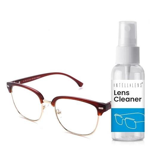 Компьютерные очки Intellilens Round Blue Cut для защиты глаз с чистящим средством для линз | Очки с фильтром синего света | (53-19-140)