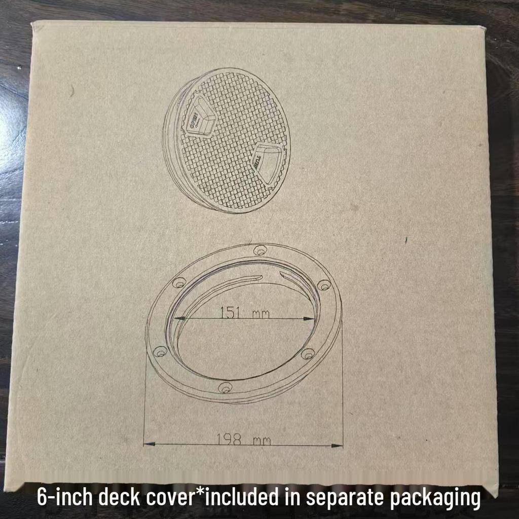 Крышки люков для палубы из морского АБС-пластика - 4, 6, 8 дюймов, белые инспекционные крышки для яхт и водяных баков