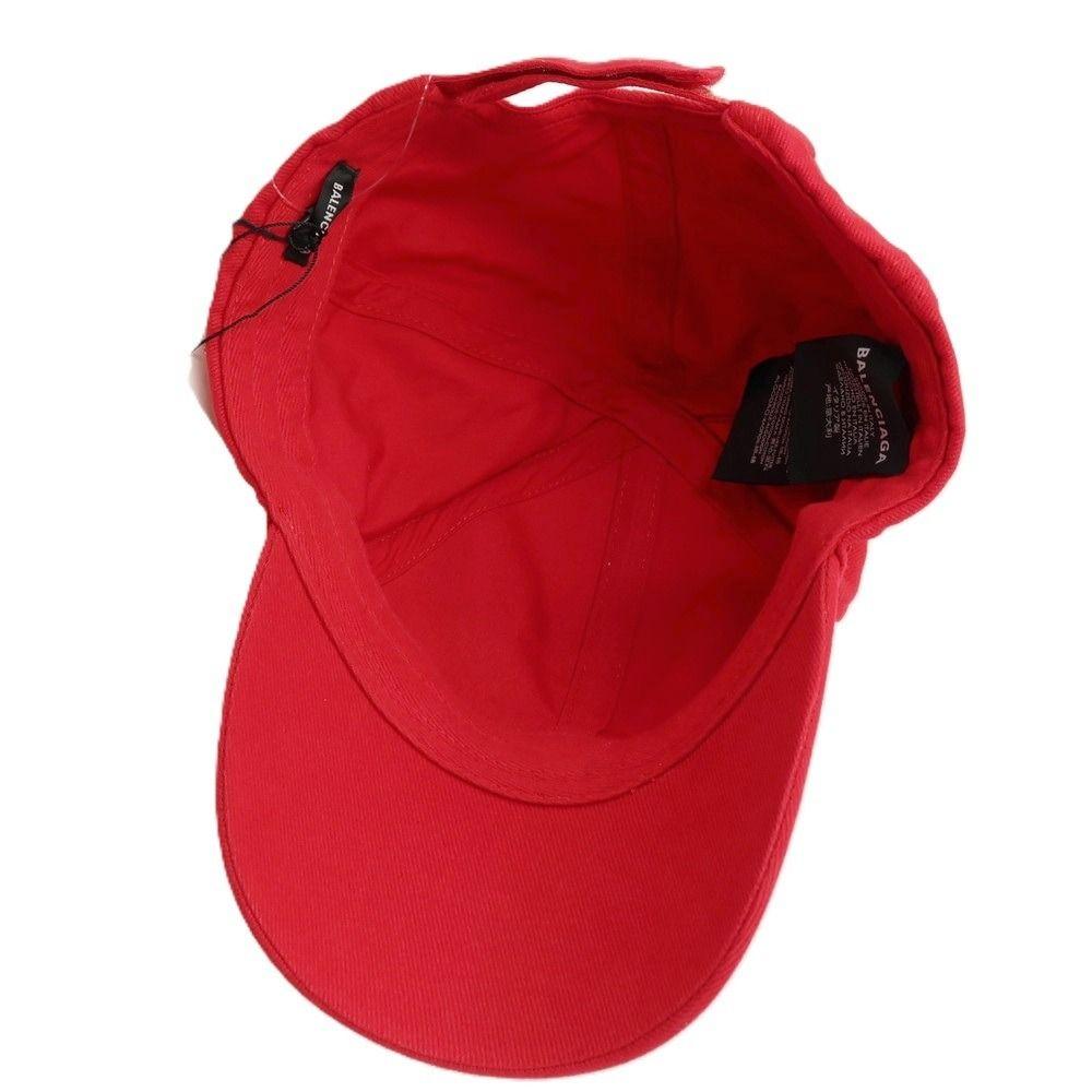 Б/у [Б/у] [Новая] Хлопковая кепка Balenciaga Красная [Размер L] [Мужская]