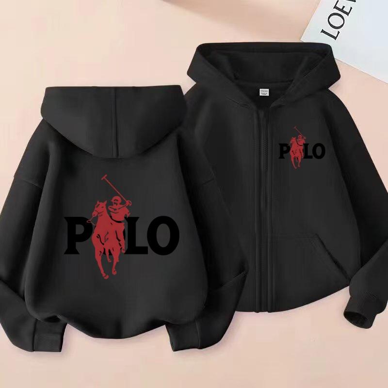 Boy Girl Hoodie Sports Top Clothes Kids Zipper Stylgan Coat Fashion Letter Loose Sweatshirt