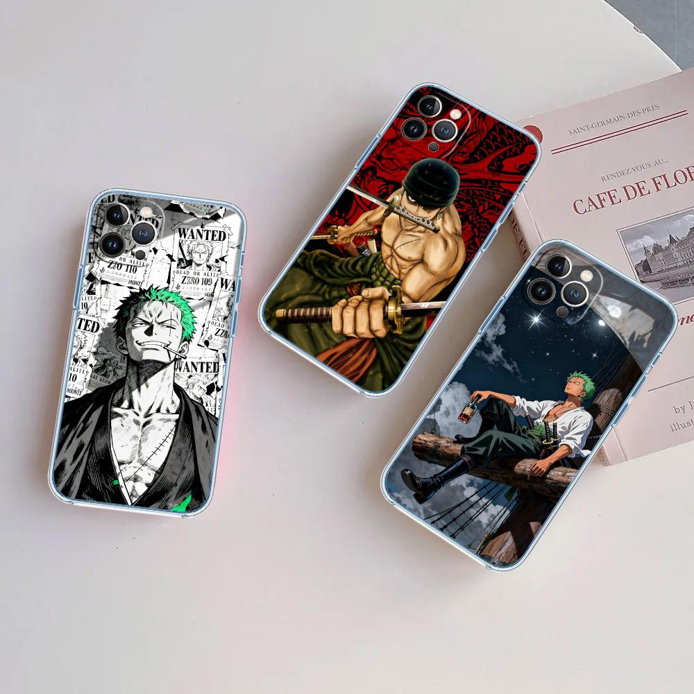 One Piece Zoro Soft Shell Transparent Phone Case for Motorola Moto G7 G8 G9 G84 G85 G73 G24 G15 Z2 Play Power Plus