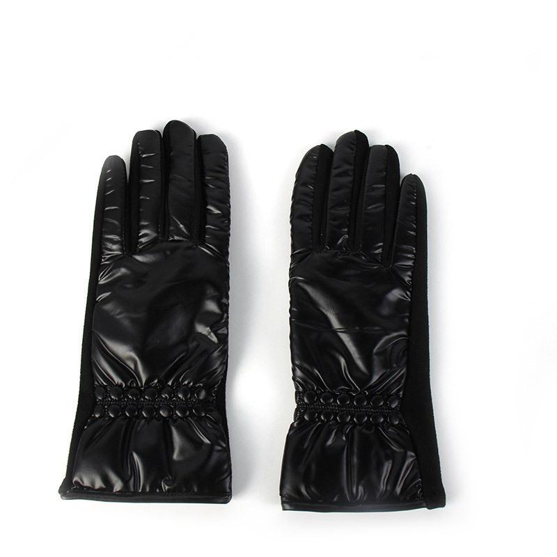 Перчатки женские бархатные утолщенные пуховые ветрозащитные и морозостойкие велосипедные сенсорные перчатки для сенсорного экрана теплые мохнатые темпераментные перчатки