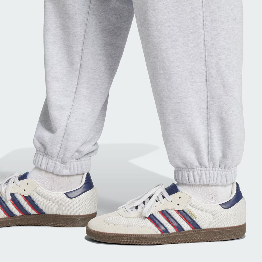 Adidas Originals Premium Essentials FW24 однотонные модные удобные мягкие свободные трикотажные спортивные брюки с манжетами мужские брюки светло-серого цвета IX9812