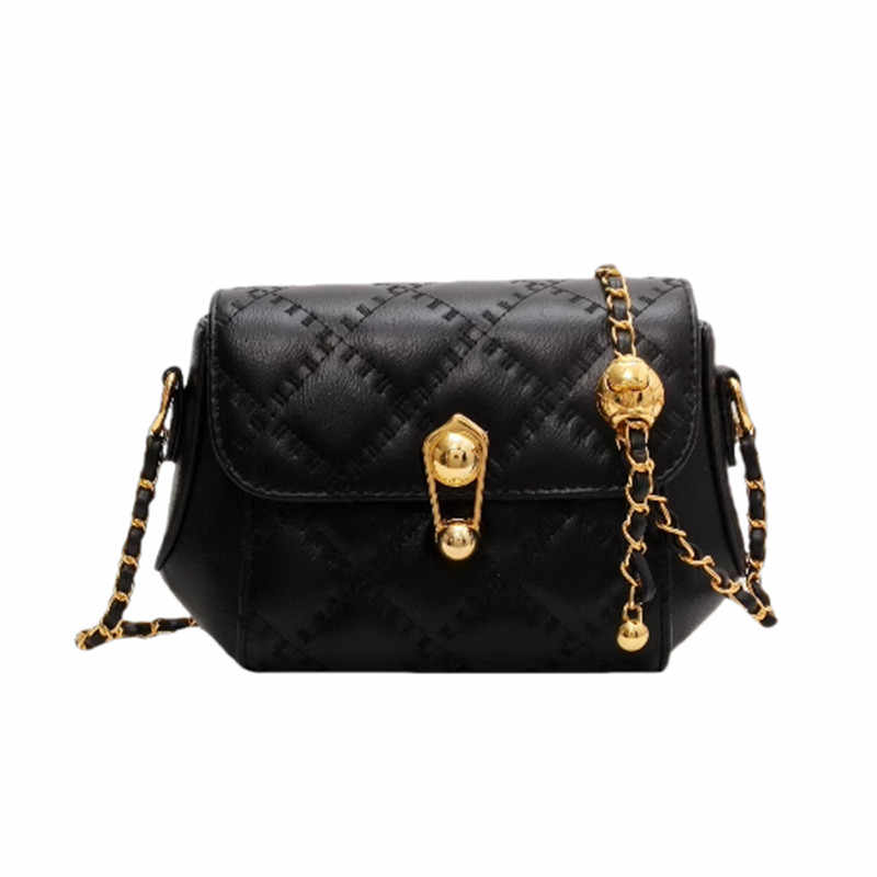 Mini Lock Chain Crossbody Bag For Women New Versatile Minimally Stylish One Shoulder Bag Girls' Mobile Phone Small Square Bag