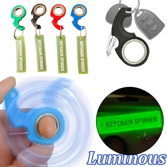 Fingertip Rotating Toy Keychain Metal Gadget Anti Stress Keyring Spinner Fidget Toy Stress Relief & Anti-Anxiety Sensory