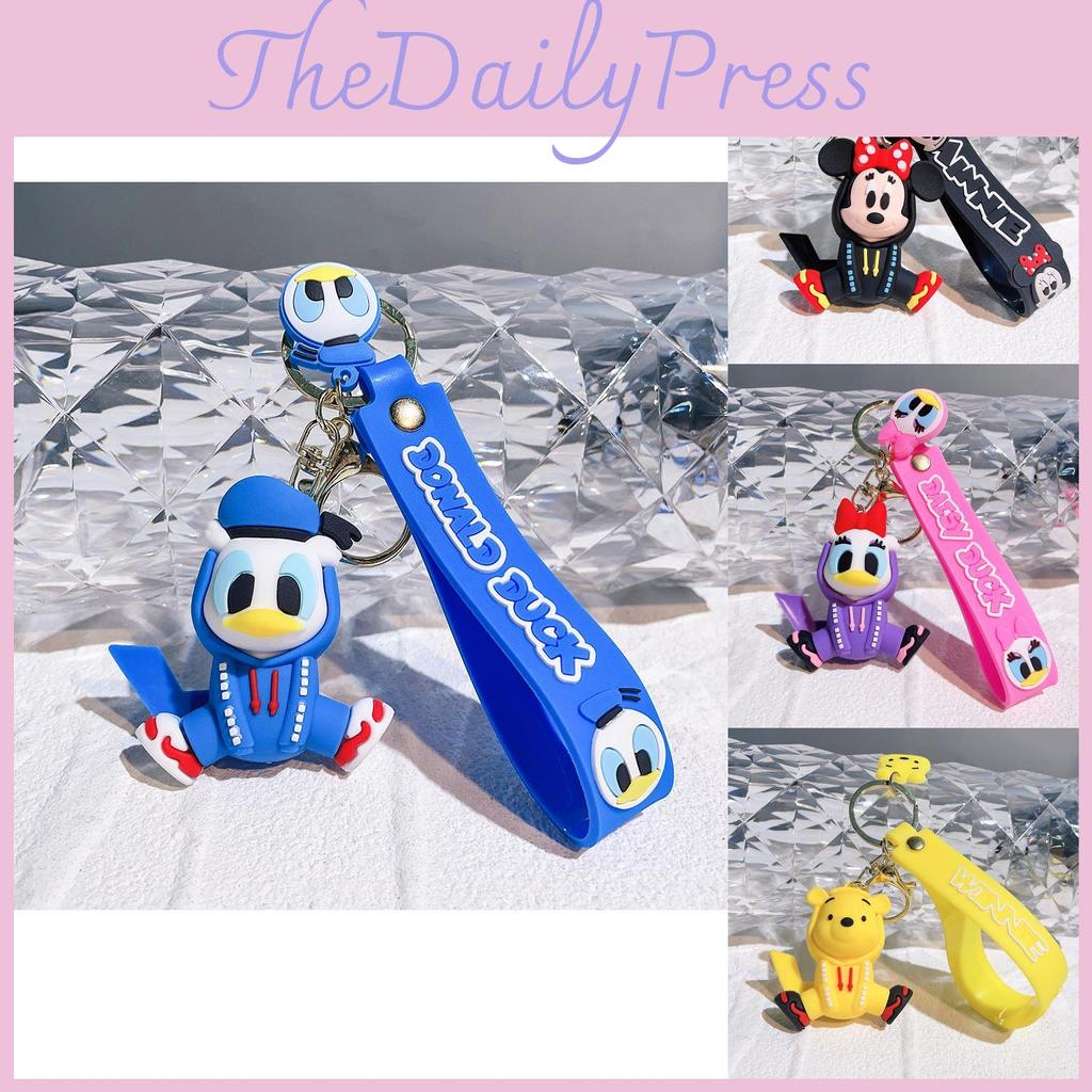 Adorable Mickey And Minnie Sweatshirt Keychain Cute Pvc Key Ring Birthday Gift