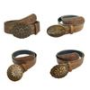 Vintage Cowboy Belt PU Leather Western Belt Fashion Women Belt  for Jeans Pants Dresses