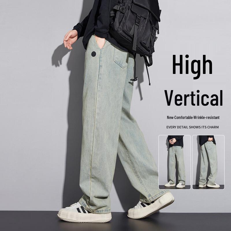 paul frank Мужские джинсы из выстиранного денима с эффектом потертости, прямого кроя