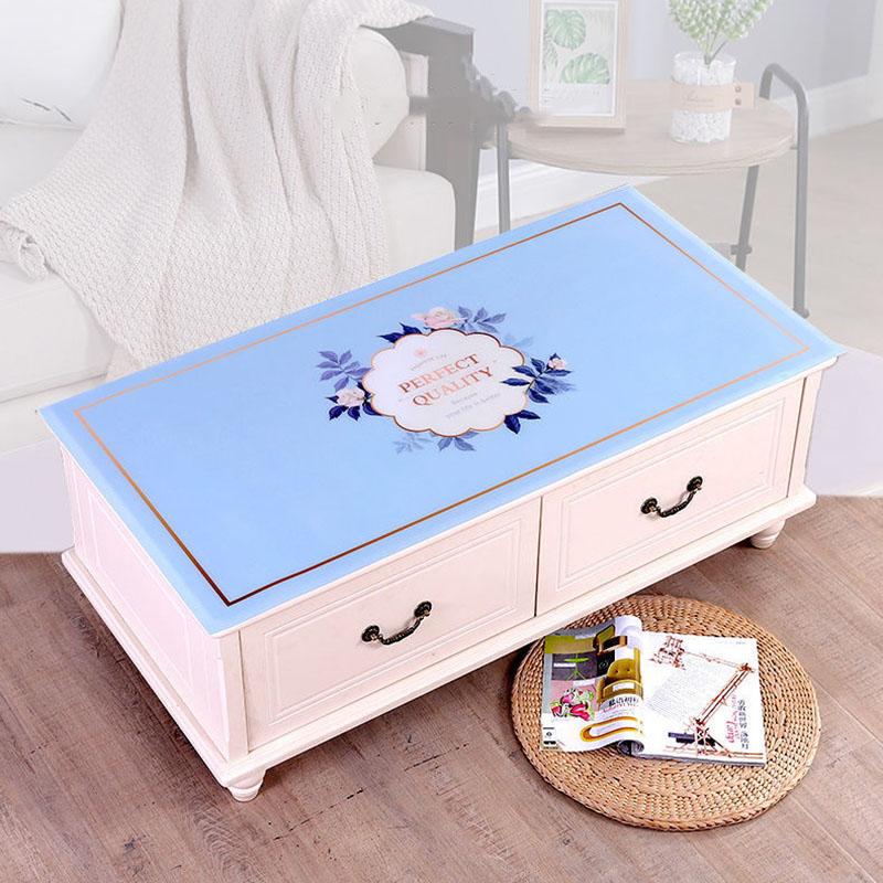 1pcs PVC Printed Table Cloth Waterproof Kitchen Oil-Proof Table Mat Oil-proof Anti-scalding Coffee Table Party Rectangular Table Cover