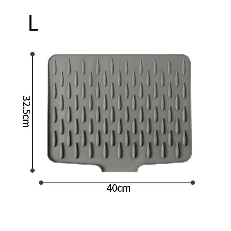 1 шт. Силиконовый коврик для сушки посуды, коврик для сушки кастрюль и тарелок для кухонной посуды, нескользящие коврики, подставка против ожогов, кухонная утварь