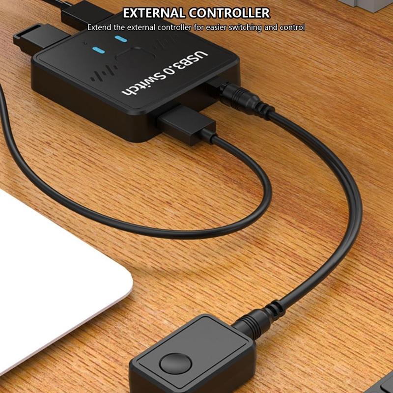 USB3.0 Switcher 2 Computer Sharing Keyboard and Mouse Printer Scanner Webcam 2 in 1 Out/1 in 2 Out USB Switcher Splitter