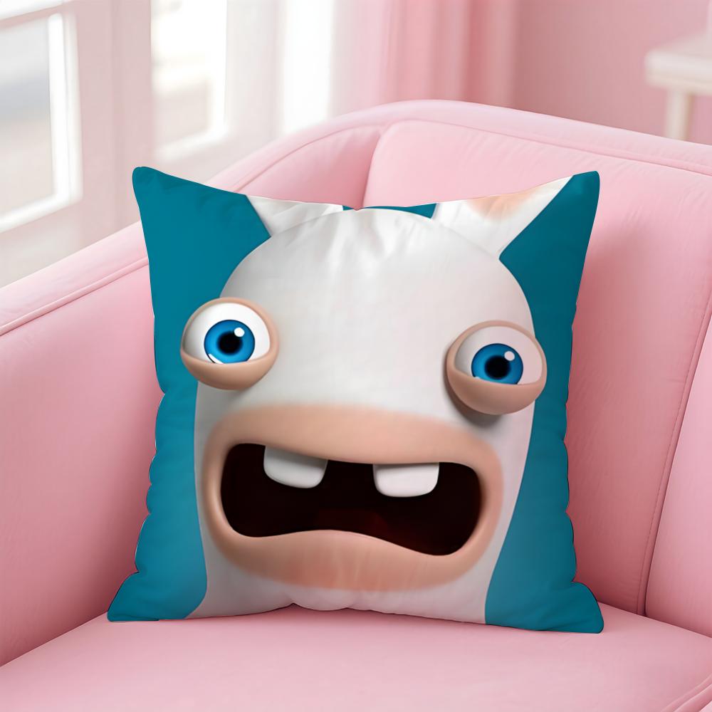 Чехол на подушку R-Rabbids I-Invasion для дома и автомобиля, многоцелевой, двусторонний, мягкий и прочный, для повседневного использования