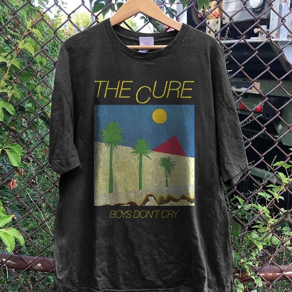 Футболка The Cure Boys Don't Cry Винтажная с Графикой Альбома Группы Унисекс
