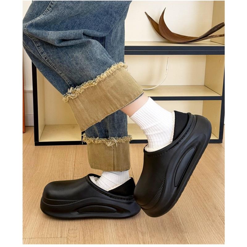 Men And Women Wear Plush Cotton Shoes For Winter All-inclusive Heel Waterproof