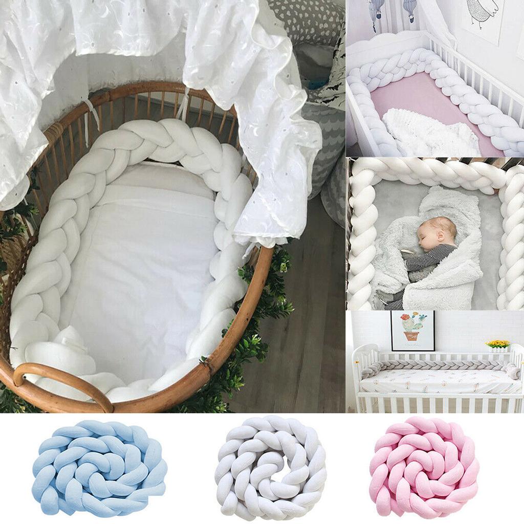 100CM/200CM Cot Baby Crib Bumper Mesh Pillow for Cradle Newborn Bedding Pads Protector Baby Bedding Nursery