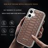Чехол Apple iPhone 17 Pro Max из кожи с узором под змею, противоударный, ретро