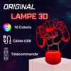 Lampe de chevet 3D LED Jeux Vidéos Manette, Veilleuse changement de couleurs, Lampe tactile bureau et Chambre enfant, Eclairage Noël