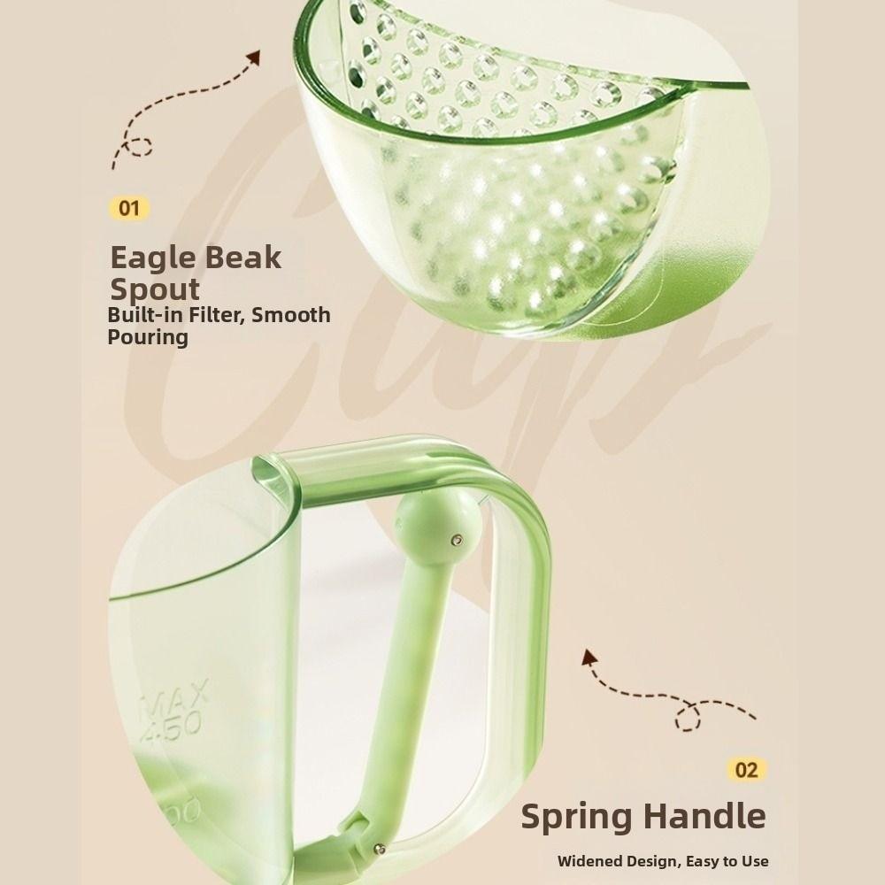 Clear Scale Egg Beating Cup Semi-Automatic Kitchen Stirring Bottle Kitchen Accessories