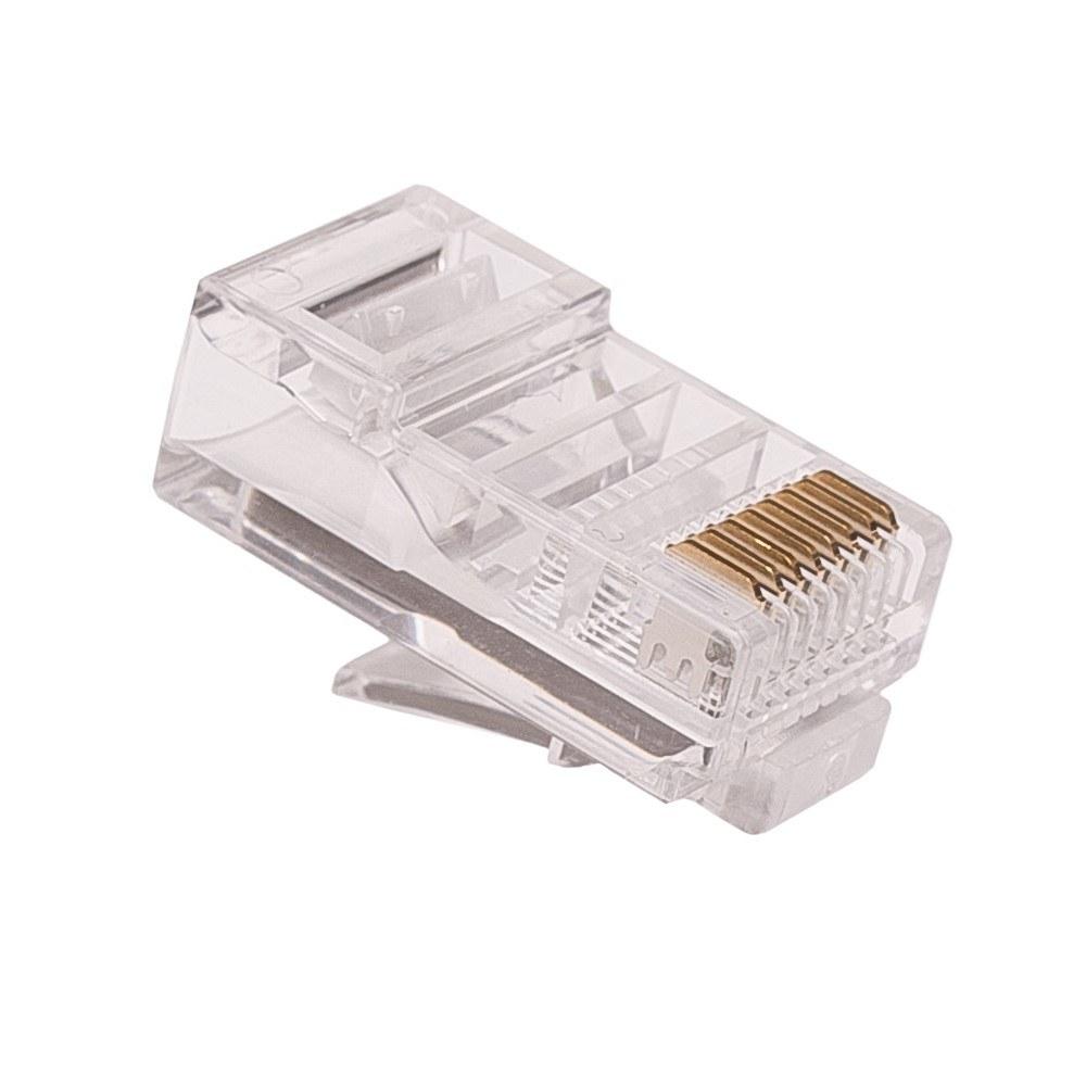 RJ45 plug cat. 5e UTP, for round cable, pack of 100