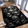 Large Area Skull Rug for Living Room Gothic Horror Carpet Halloween Dark Wind Absorbent Carpet for Home Decor Bedroom Floor Mat