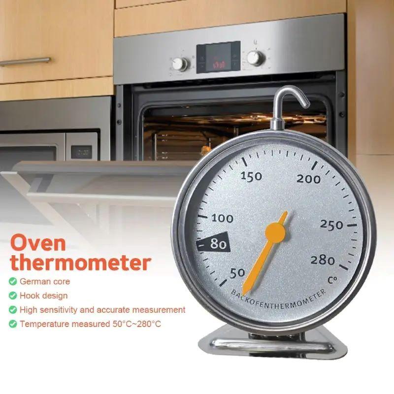 New Large Dial Hang or Stand Stainless Steel Oven Thermometer Baking BBQ Cooking Meat Food Temperature Measurement Kitchen Tools