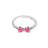 Pandora 193510c01 Вечное сверкающее розовое кольцо из серебра с бантом
