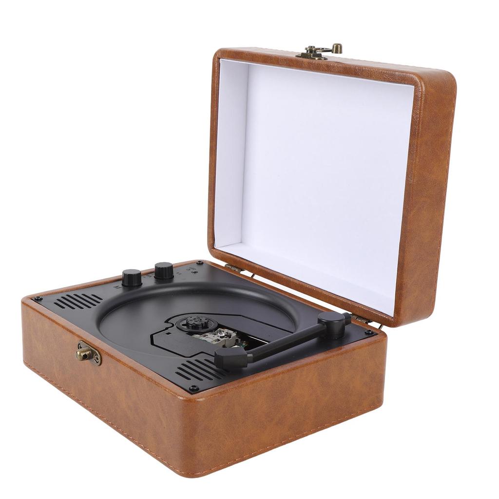 Портативный CD-плеер Bluetooth с динамиками, ретро-чемодан, CD-плеер с дистанционным управлением