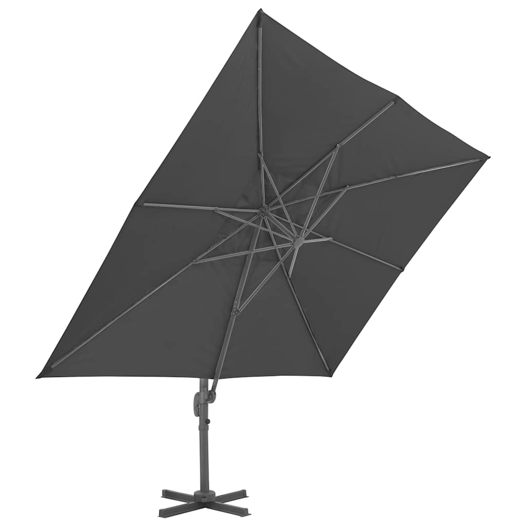 Cantilever Umbrella with Aluminum Pole 400 x 300 cm Anthracite