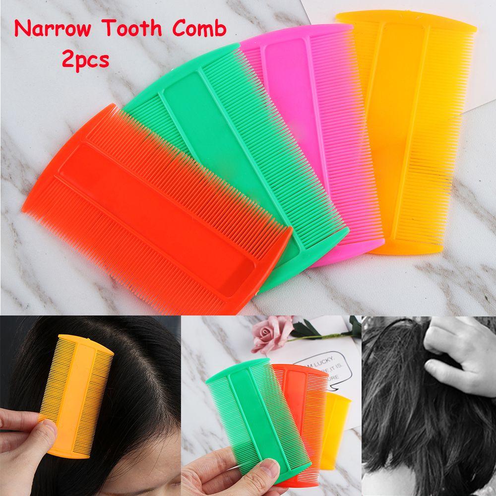 Color Useful Portable Double Sided Beauty Brush Lice Comb Hair Styling Tools Narrow Tooth Comb