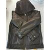Chinese Size Men Genuine Leather Jacket Quilted Hood Removable 100% Cowhide Coat Genuine Leather Jackets Man Winter Coat Warm Clothing