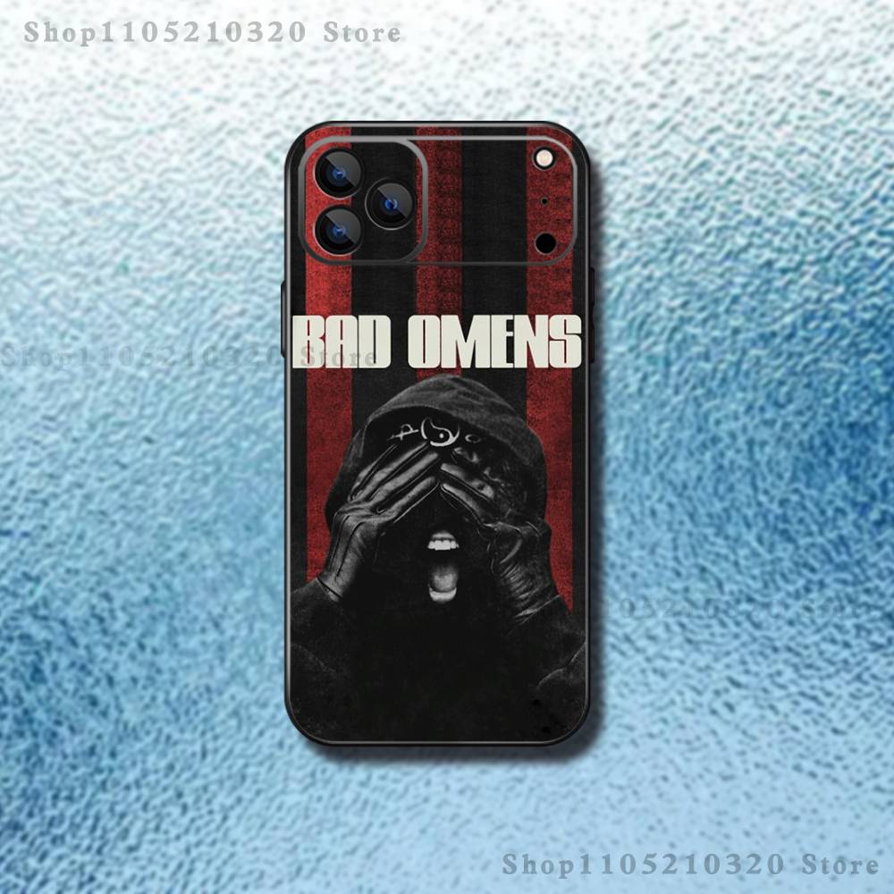 Группа B-Bad O-Omens Крутой Чехол Для Телефона Для iPhone 17,16,15,14,13,12,Pro,Max,Plus,E,SE4,Air,Mini Черный Мягкий Короб