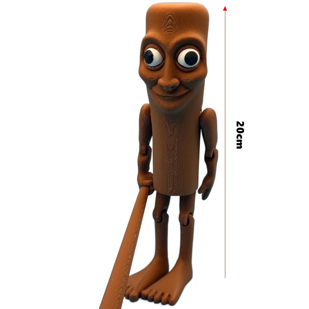 Новинка Шарнирная фигурка Тунтунгтунг Сахур 3D-печать Деревянный человечек Фигурка Настольная Рука Подвижная Экшн-фигурка Коллекционная