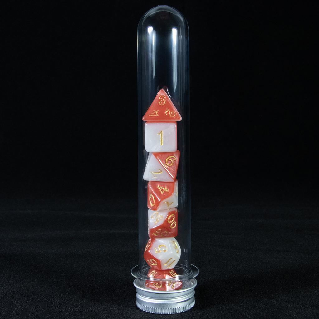 DND Dice Set 7pcs Splic Colors Polyhedral Game Dice with Tube for Entertainment Funny Party Board Games