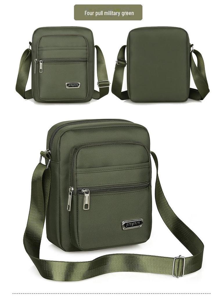 Корейская водонепроницаемая многослойная сумка через плечо большой емкости для мужчин и женщин