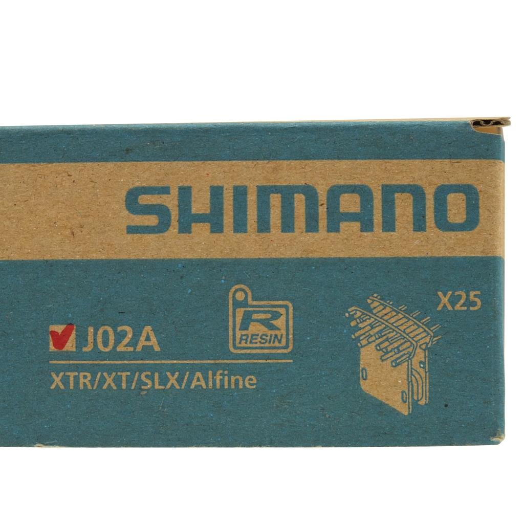 SHIMANO Ремонтные детали тормозные колодки дискового тормоза J02A смола с ребрами для мастерских Y8LW98041 полуоптовая партия (25 пар)