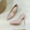 Korean Version Patent Leather Sexy Women's Shoes Fashion Pointed Tip Thin Heel Temperament High Heels Fairy Style Simple Single Shoes Female 663-1