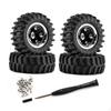 4 Pieces 1/30 RC Car Wheels and Tires Accessory Sturdy Durability Professional Easy to Install