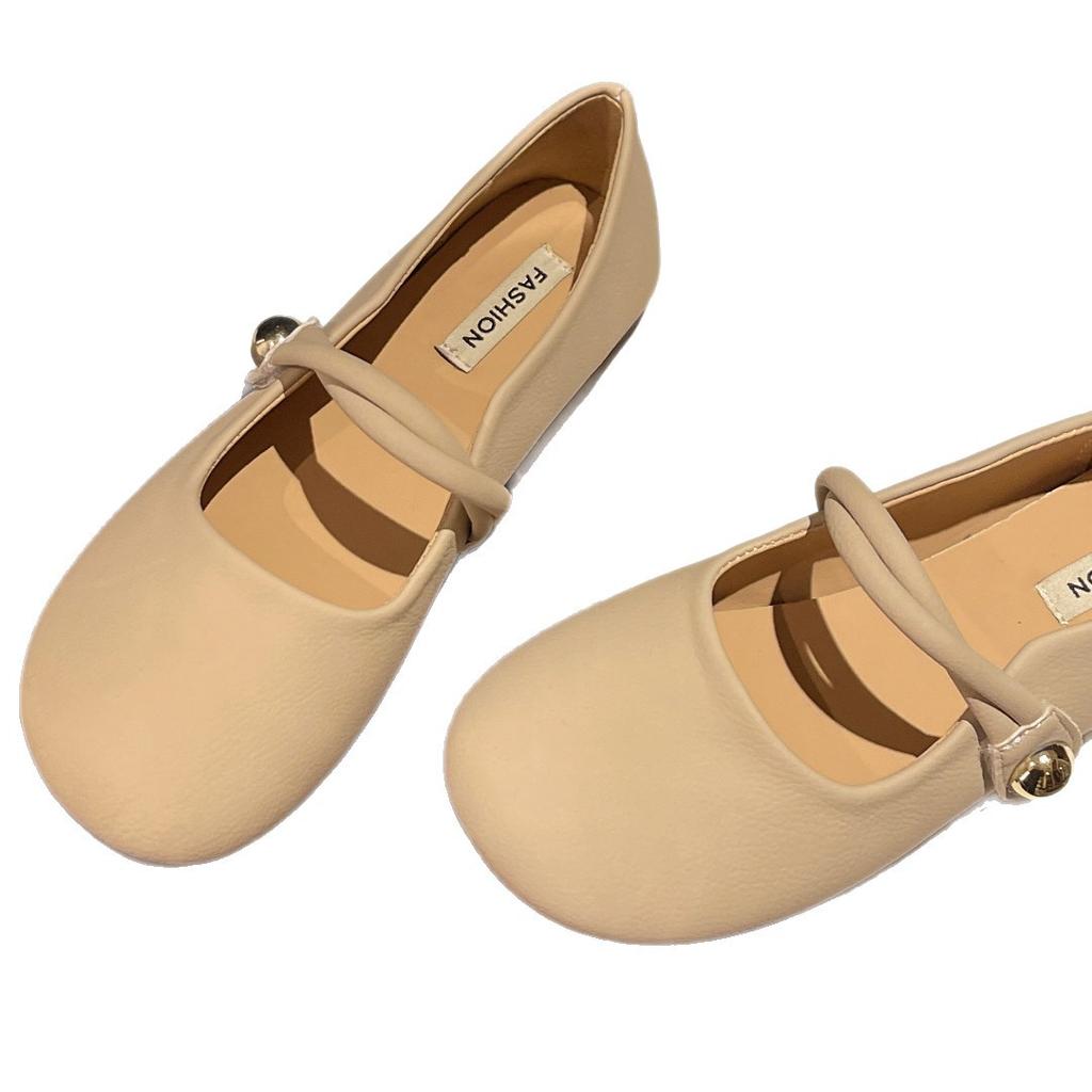 Flat Mary Jane Shoes 2025 New Spring and Summer One-pedal French Single Shoes Women's Gentle Wind Evening Shoes Doudou Shoes