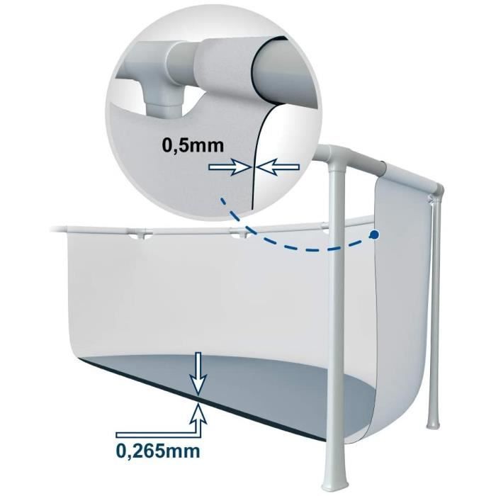 Prism Frame Pool - INTEX - Ø 306 X 76cm - Grey - 4,485 L - Above Ground